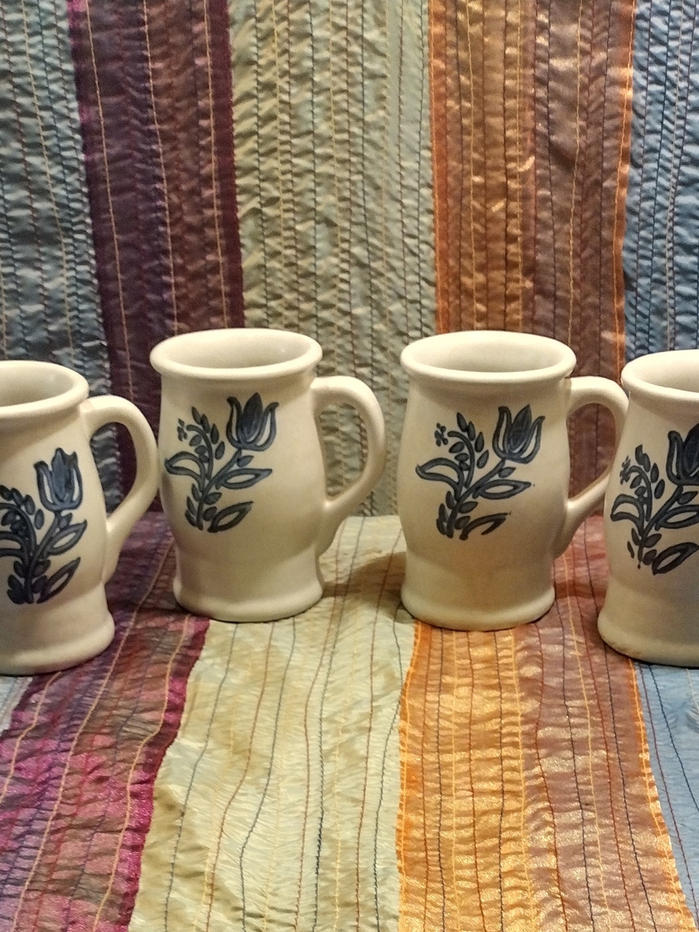 4 Vintage Pfaltzgraff Yorktowne Coffee Mugs